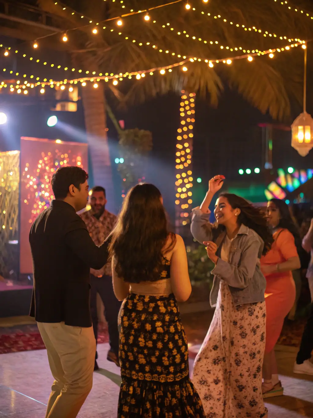 A heartwarming scene of people of different ages dancing together at a GEM S COUNTRY CLUB ball, highlighting the strengthening of social bonds.